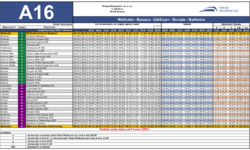 Rozkład jazdy linii A16 ważny od 09.03.2025 r