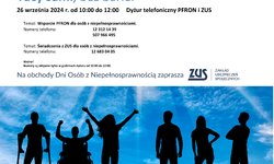 Dyżur telefoniczny PFRON i ZUS