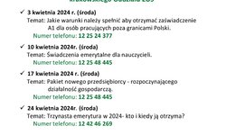 Dyżur telefoniczny eksperta ZUS